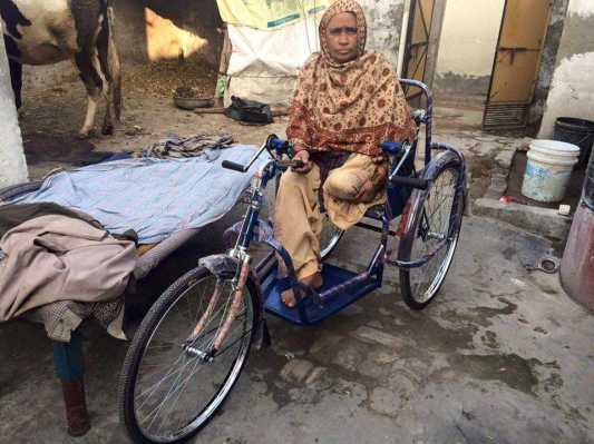 Distributed wheels chairs to Poor people