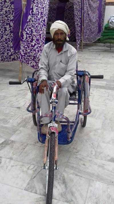 Distributed wheels chairs to Poor people