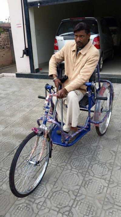 Distributed wheels chairs to Poor people