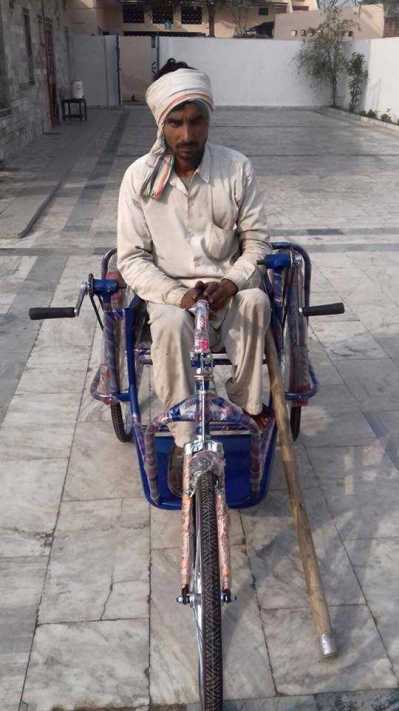 Distributed wheels chairs to Poor people