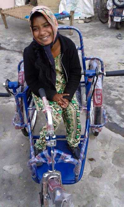 Distributed wheels chairs to Poor people