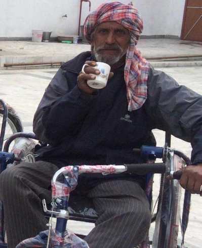 Distributed wheels chairs to Poor people